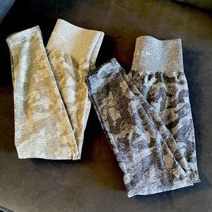 2 pair size small NVGTN camo leggings